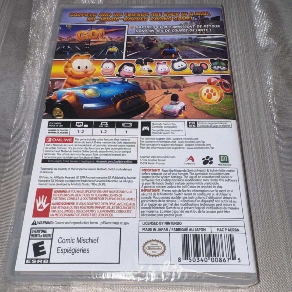 Nintendo Switch - Garfield Kart Furious Racing - Brand New & Sealed
